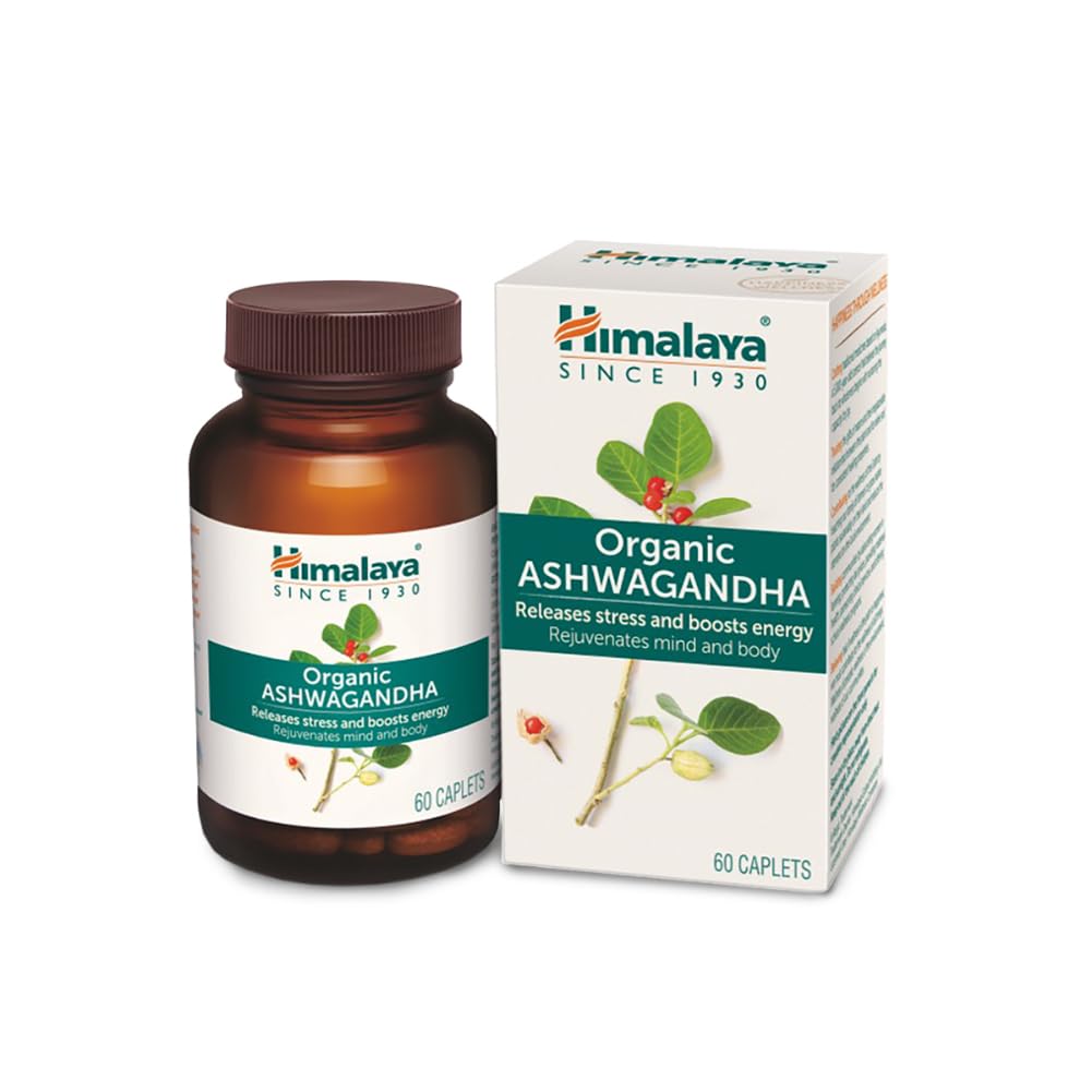 Himalaya Organic Ashwagandha 670Mg |Helps Release Stress | Rejuvenates Mind And Body | General Wellness | Tablet, Pack Of 60 X Pack of 2