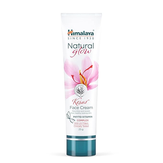 Himalaya Natural Glow Face Cream with Kesar & Vit E 25g X Pack of 4