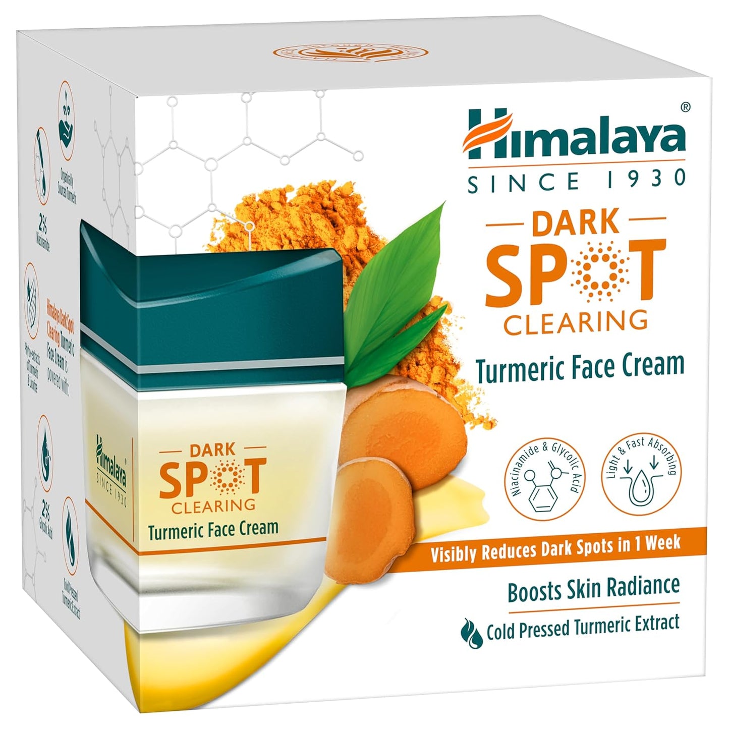 Himalaya Wellness Company Dark Spot Clearing Turmeric Face Cream | 50G X Pack of 2