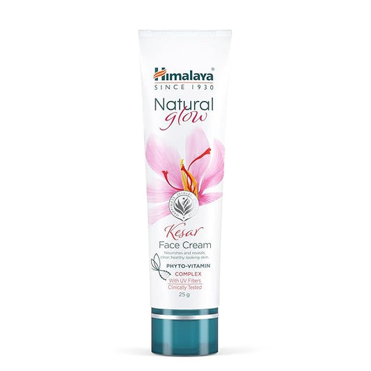 Himalaya Natural Glow Face Cream with Kesar & Vit E 25g X Pack of 4